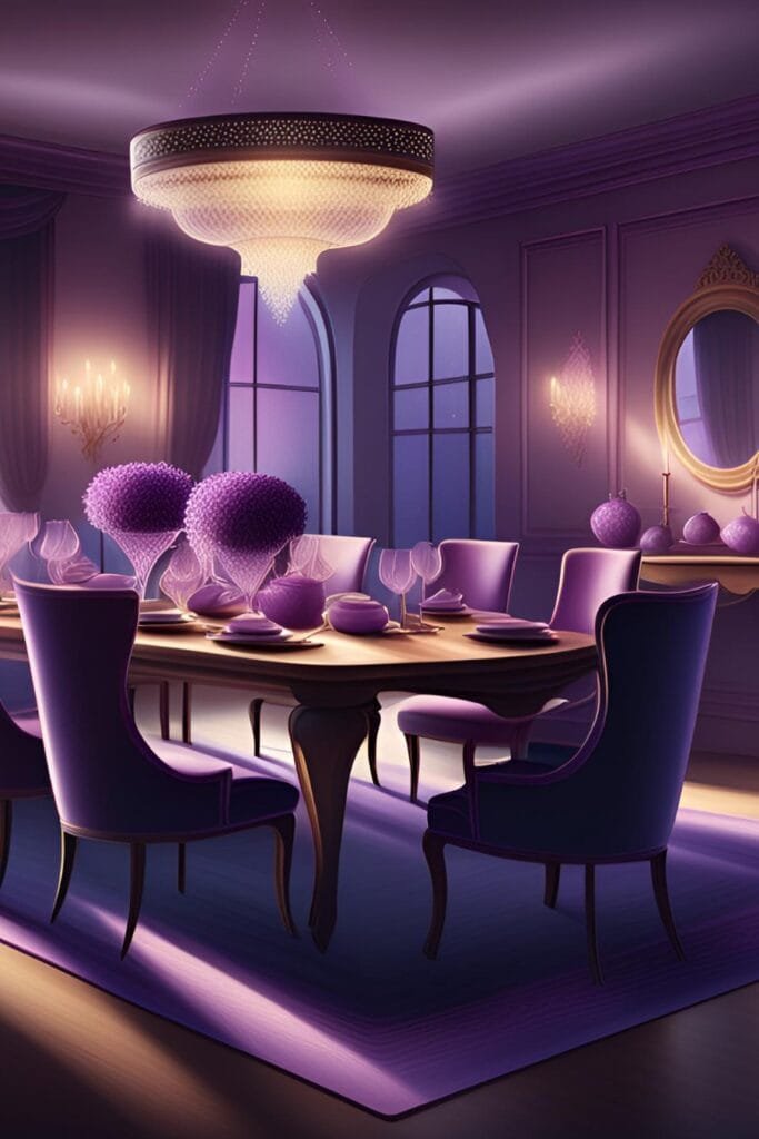 Purple Interior Design- Dining Room