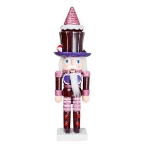 Purple Wooden Nutcracker Soldier (25cm)